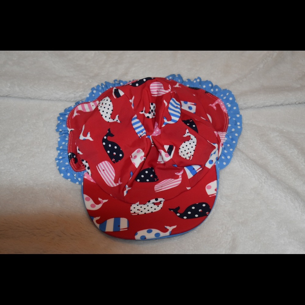 Girls cap with sun shield. Red. Size 24-36 months - Picture 2 of 7